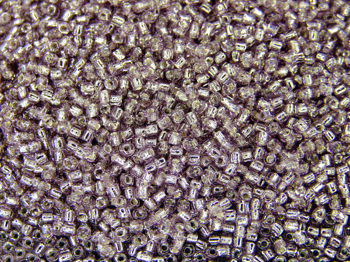 5g MATUBO 10/0 Best Quality Czech Cylinder Seed Beads Light Amethyst Silver Line Beadacious