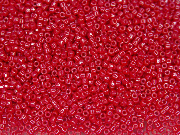 5g MATUBO 10/0 Best Quality Czech Cylinder Seed Beads Luster Red Coral Beadacious