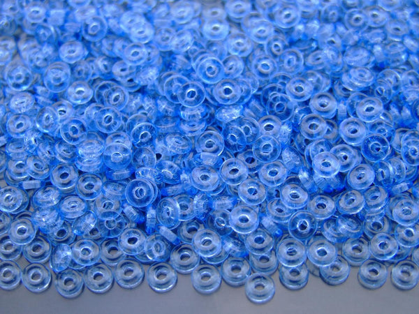 5g O Bead Czech Seed Beads 1x3.8mm Sapphire Beadacious