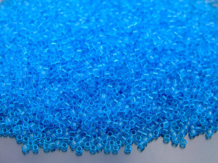 5g TOHO 11/0 Aiko Japanese Seed Beads 2mm 3 Transparent Aquamarine Beadacious