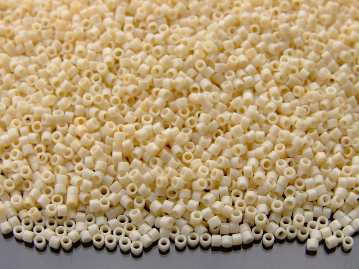 5g TOHO 11/0 Aiko Japanese Seed Beads 2mm 51 Opaque Light Beige Beadacious