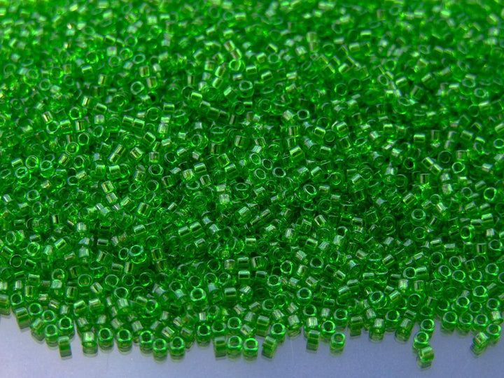 5g TOHO 11/0 Aiko Japanese Seed Beads 2mm 7 Transparent Peridot Beadacious