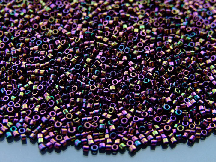 5g TOHO 11/0 Aiko Japanese Seed Beads 2mm 85 Metallic Iris Purple Beadacious