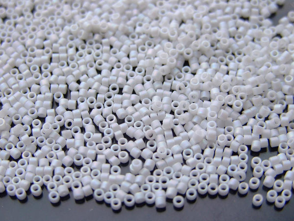 6.6g MIYUKI 11/0 Delica Japanese Seed Beads 1.6mm DB351 Matte White Beadacious