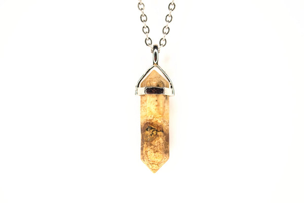 Picture Jasper Crystal Point Pendant Natural Gemstone Necklace Healing Stone