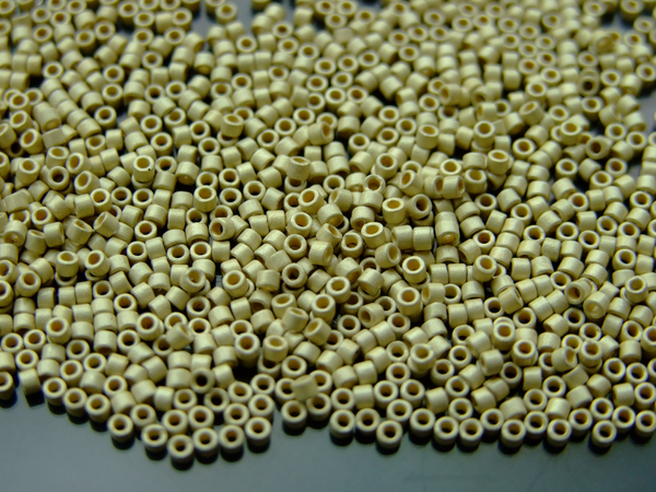 7.2g MIYUKI 11/0 Delica Japanese Seed Beads 1.6mm DB1831F Matte Galvanized Silver Beadacious