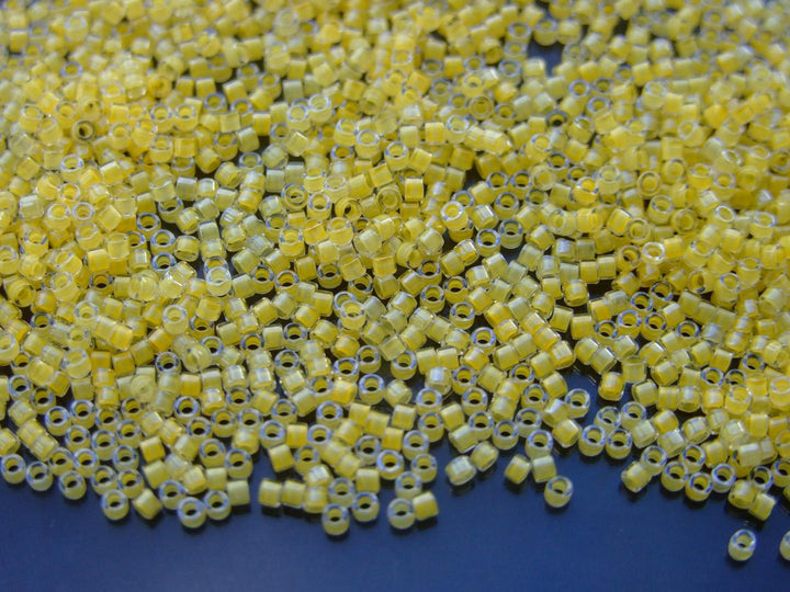 7.2g MIYUKI 11/0 Delica Japanese Seed Beads 1.6mm DB2032 Luminous Sun Glow Beadacious