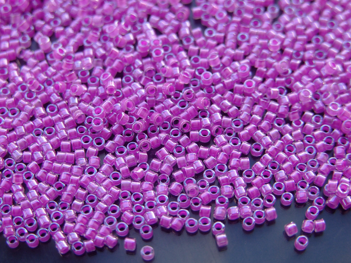 7.2g MIYUKI 11/0 Delica Japanese Seed Beads 1.6mm DB2038 Luminous Plum Crazy Beadacious