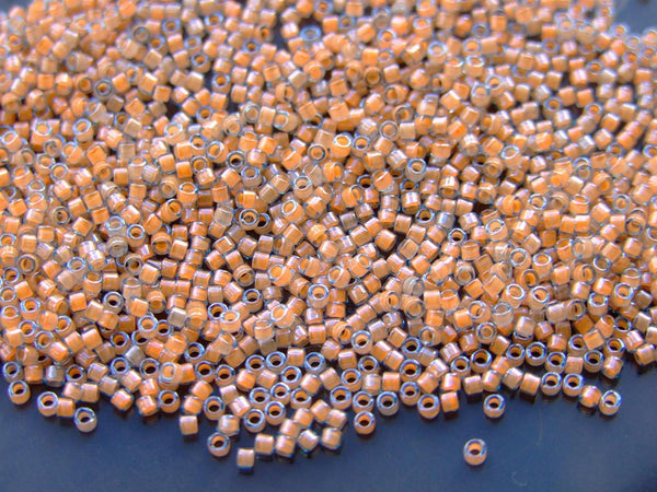 7.2g MIYUKI 11/0 Delica Japanese Seed Beads 1.6mm DB2042 Luminous Sea Coral Beadacious