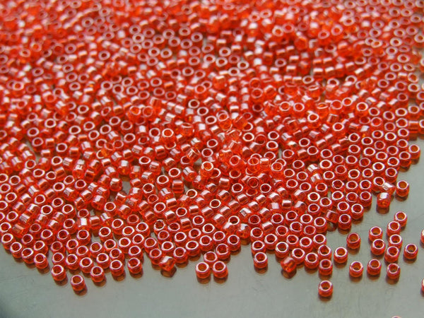 7g TOHO 11/0 Treasure Japanese Seed Beads 1.8mm 109 Transparent Light Siam Ruby Luster Beadacious