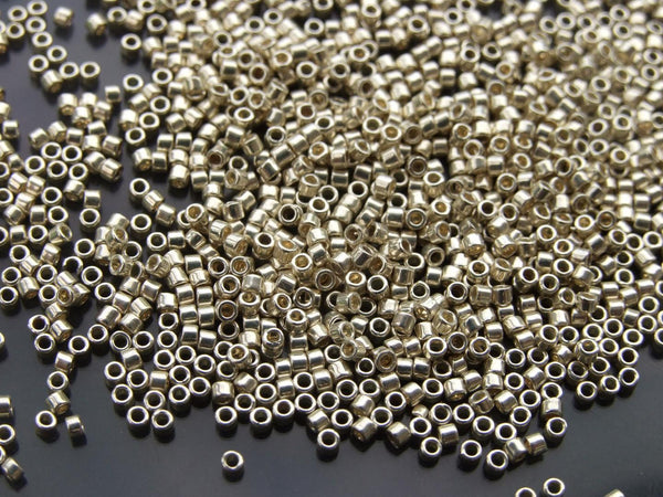 7g TOHO 11/0 Treasure Japanese Seed Beads 1.8mm 558 Galvanized Aluminium Beadacious