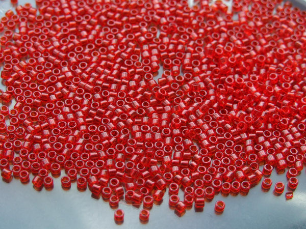 7g TOHO 11/0 Treasure Japanese Seed Beads 1.8mm 5B Transparent Siam Ruby Beadacious