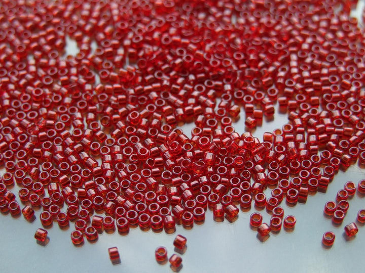 7g TOHO 11/0 Treasure Japanese Seed Beads 1.8mm 5D Transparent Garnet Beadacious