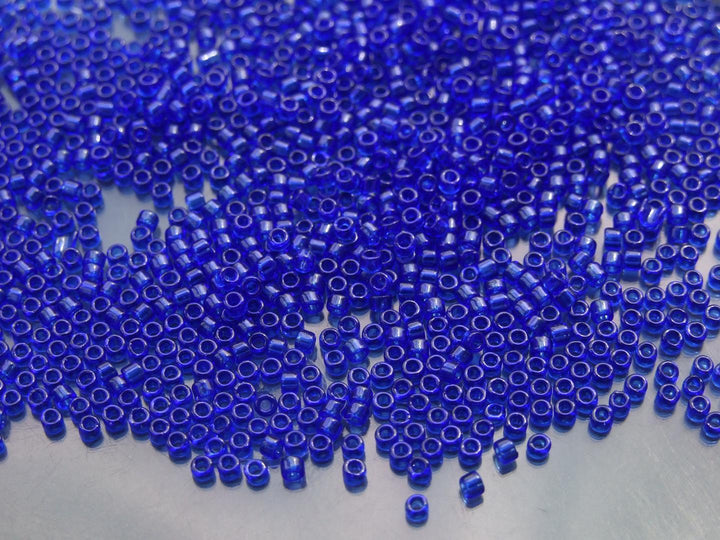 7g TOHO 11/0 Treasure Japanese Seed Beads 1.8mm 8 Transparent Cobalt Beadacious