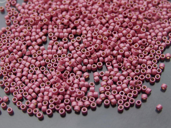 7g TOHO 11/0 Treasure Japanese Seed Beads 1.8mm PF553F PermaFinish Galvanized Matte Vintage Rose Beadacious