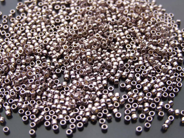 7g TOHO 11/0 Treasure Japanese Seed Beads 1.8mm PF554 PermaFinish Galvanized Lilac Beadacious