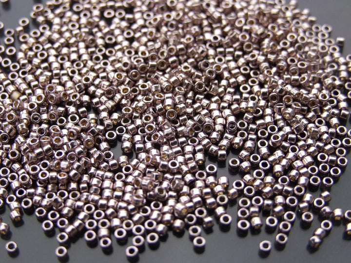 7g TOHO 11/0 Treasure Japanese Seed Beads 1.8mm PF554 PermaFinish Galvanized Lilac Beadacious