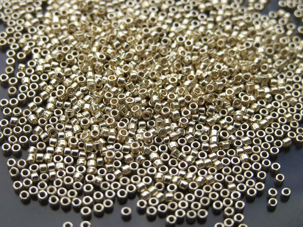 7g TOHO 11/0 Treasure Japanese Seed Beads 1.8mm PF558 PermaFinish Galvanized Aluminium Beadacious