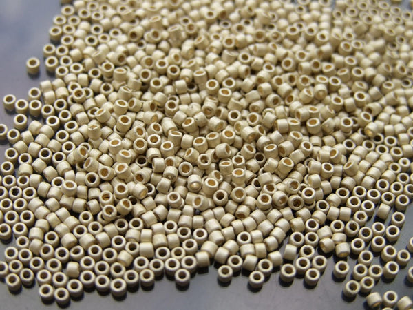 7g TOHO 11/0 Treasure Japanese Seed Beads 1.8mm PF558F PermaFinish Matte Galvanized Starlight Beadacious