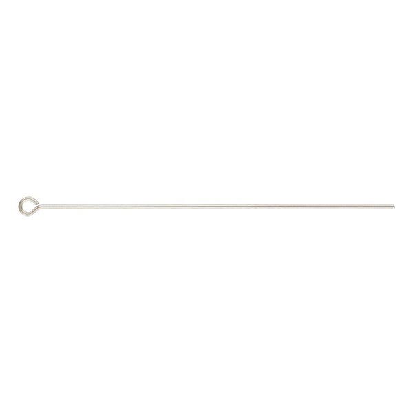 10x Sterling Silver 925 Eyepin 24ga .020x2.0''(0.50x50.8mm)AT High Quality Jewelry Making