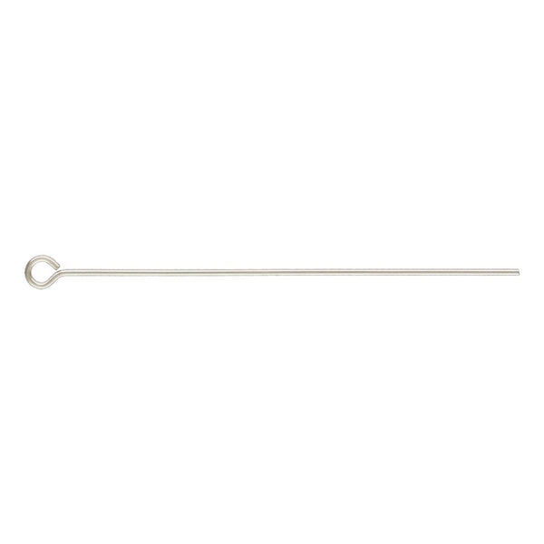 10x Sterling Silver 925 Eyepin 24ga .020x1.5''(0.50x38.1mm)AT High Quality Jewelry Making