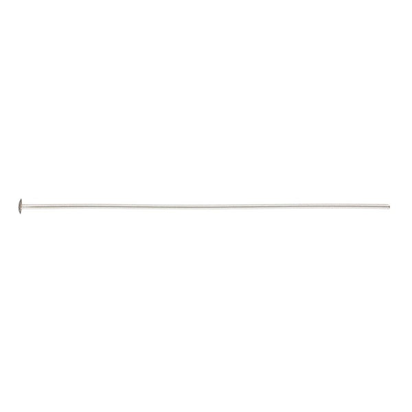 10x Sterling Silver 925 Headpin 24ga .020x1.5''(0.50x38.1mm).060''Head High Quality Jewelry Making