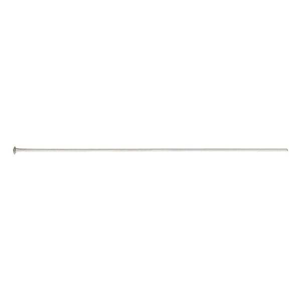 10x Sterling Silver 925 Headpin 24ga .020x2.0''(0.50x50.8mm).060''Head High Quality Jewelry Making