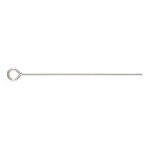 10x Sterling Silver 925 Eyepin 24ga .020x1.0''(0.50x25.4mm)AT High Quality Jewelry Making