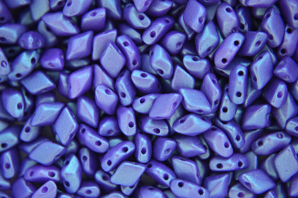 10g Matubo Gemduo Czech Seed Beads 5x8mm Tropical Blue Grape