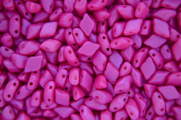 10g Matubo Gemduo Czech Seed Beads 5x8mm Tropical Passion Pink