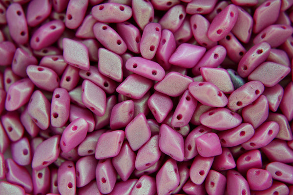 10g Matubo Gemduo Czech Seed Beads 5x8mm Tropical Flamingo Pink