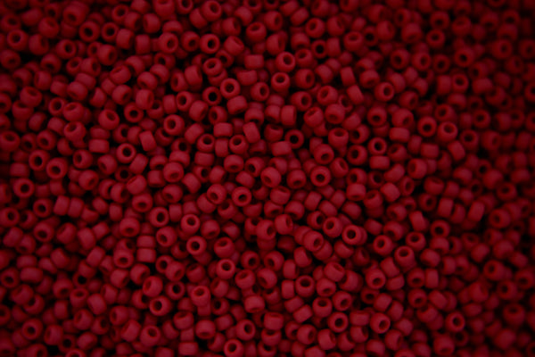 10g MIYUKI 11/0 Round Japanese Seed Beads 2mm 92040 Matte Metallic Dark Maroon