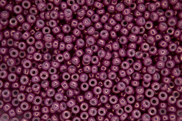 10g MIYUKI 8/0 Round Japanese Seed Beads 3mm 91867 Opaque Dark Orchid Luster