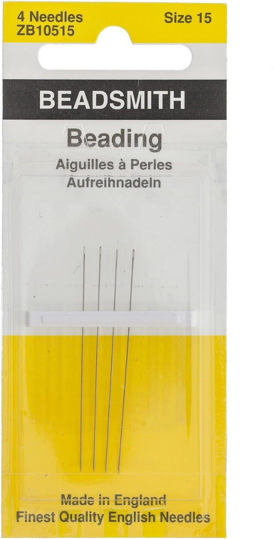 Beadsmith Beading Needles Pack of 4 Sizes 15 Jewellery Making