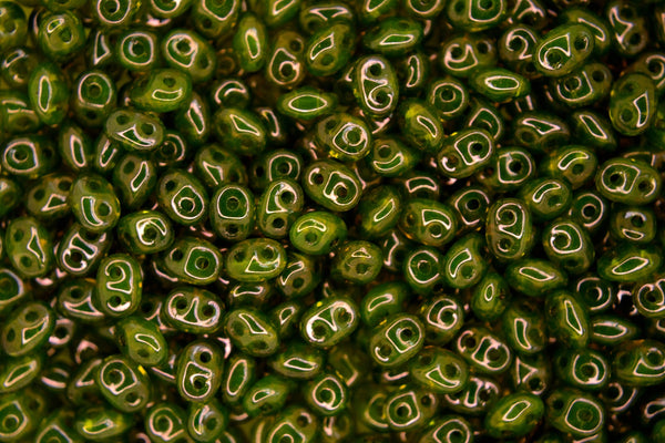 10g Matubo SuperDuo Czech Seed Beads 2.5x5mm Jonquil Vega