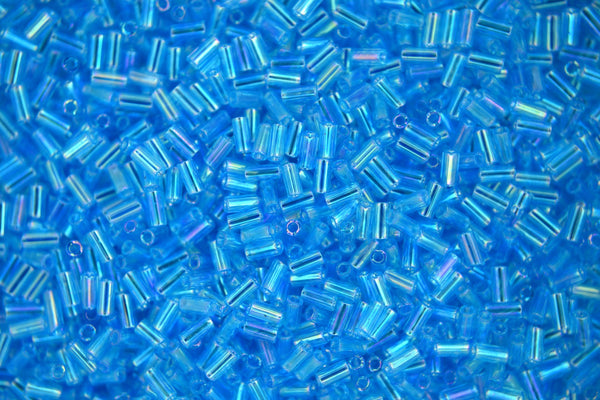 10g MIYUKI 3mm Bugle Japanese Glass  Seed Beads 9260 Transparent Aqua AB