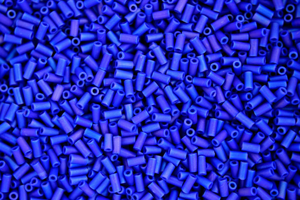 10g MIYUKI 3mm Bugle Japanese Glass  Seed Beads 9414FR Matte Opaque Cobalt AB