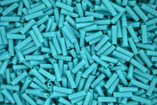 10g MIYUKI 6mm Bugle Japanese Glass Seed Beads 9412 Opaque Turquoise Green