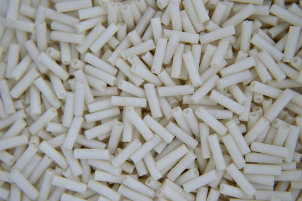 10g MIYUKI 6mm Bugle Japanese Glass Seed Beads 92021 Matte Opaque Cream