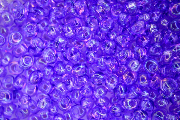 10g MIYUKI Magatamas Japanese Beads 4mm 92157 Transparent Purple AB