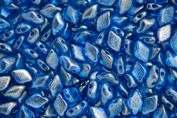 10g Matubo Gemduo Czech Seed Beads 5x8mm Halo Celestial Blue