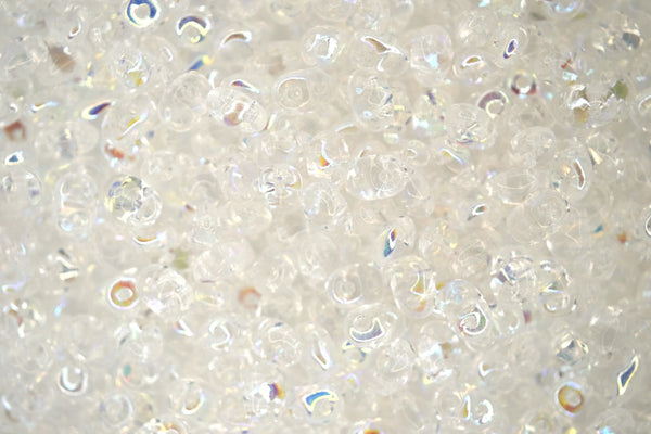 20g Matubo SuperDuo Czech Seed Beads 2.5x5mm Transparent Crystal AB