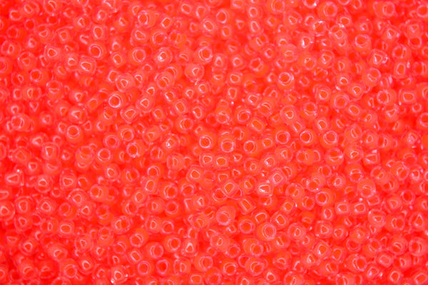 10g TOHO 11/0 Round Japanese Seed Beads 2mm 803 Luminous Neon Salmon