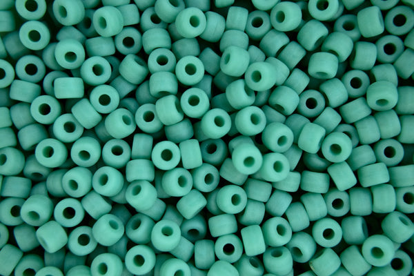 10g Matubo 6/0 Round Czech Seed Beads 4mm Matte Opaque Turquoise