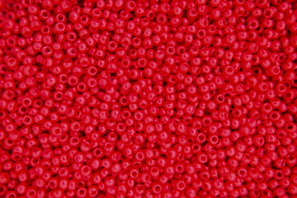 10g Matubo 11/0 Round Czech Seed Beads 2mm Pearl Shine Red Rose