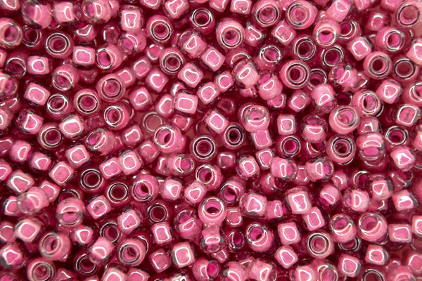 10g TOHO 6/0 Round Japanese Seed Beads 4mm 959 Inside Color Light Amethyst/Pink Lined