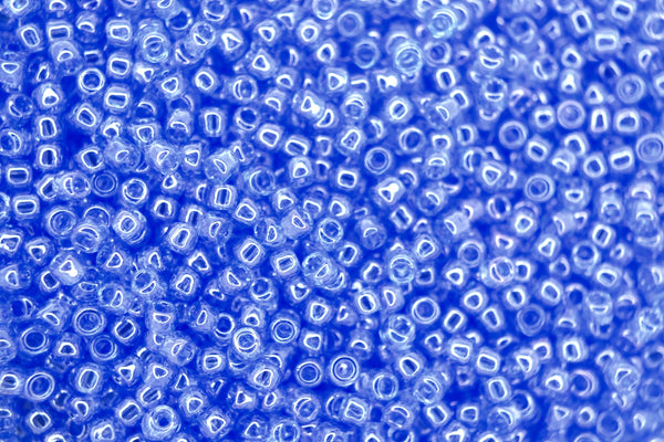 10g TOHO 8/0 Round Japanese Beads 3mm 107 Transparent Light Sapphire Luster