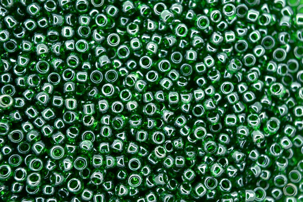 10g TOHO 8/0 Round Japanese Beads 3mm 108B Transparent Grass Green Luster