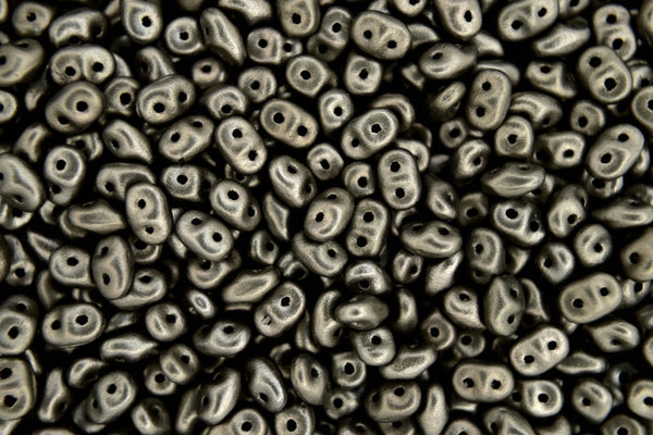 50g WHOLESALE Matubo SuperDuo Czech Seed Beads 2.5x5mm Crystal Bronze Gunmetal