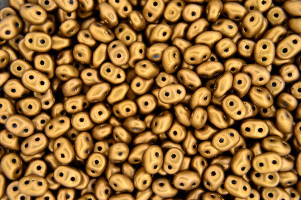 20g Matubo SuperDuo Czech Seed Beads 2.5x5mm Crystal Bronze Gold